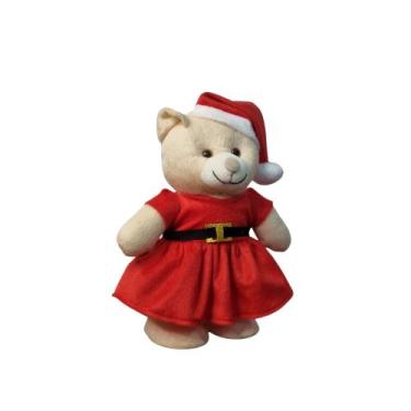 Imagem de Urso De Natal Pelúcia Mamãe Noel 30 cm - Príncipe Baby