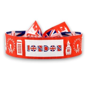 Imagem de Pulseira London | Design "London" com Union Jack, Big Ben e cabine telefônica vermelha | Lembrança do Reino Unido | Presente britânico ajustável, One size, Antialérgico, Sem Pedra Preciosa