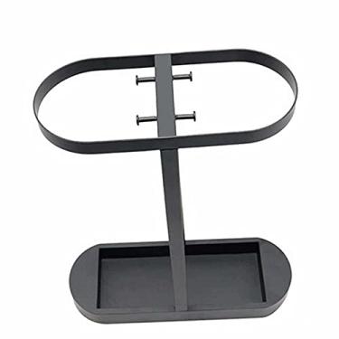 Imagem de 5sssallefaa Suporte de guarda-chuva com gancho e bandeja coletora suporte de guarda-chuva para escritório doméstico suporte de guarda-chuva suspenso suporte de drenagem de porta, branco