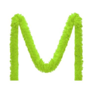 Imagem de Fita Decorativa De Pele De Coelho Verde E Branca Para Natal 1/5/10m Pr