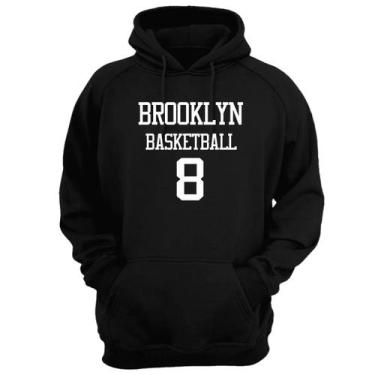 Imagem de Blusa Moletom Capuz Basquete Brooklyn Basketball número 8 - Loja Click