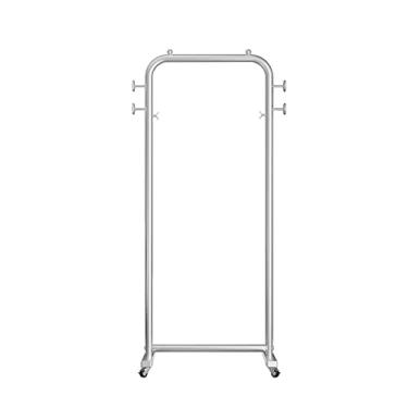 Imagem de KEG801302 Cabide de chão de luxo leve para corredor para casa simples suporte de sol estudante dormitório quarto cabideiro multifuncional com suporte de chapéu de rodas (prata, 40 cm)