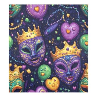Imagem de Blueangle Máscara colorida de carnaval para lava-louças, capa frontal para lava-louças, adesivos de eletrodomésticos, adesivos de eletrodomésticos, 58 cm C x 66 cm, adesivo magnético decorativo (63)