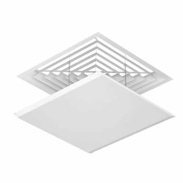 Imagem de Defletor de ar condicionado quadrado montado no teto – defletor de vento de 60 cm para unidades centrais de CA, fácil instalação para soluções de resfriamento de casa e escritório
