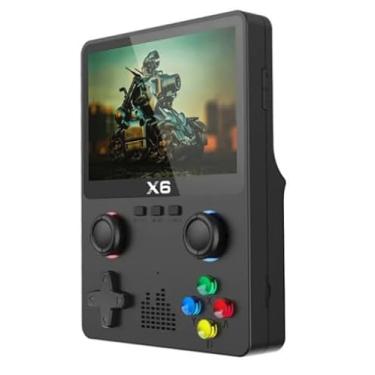 Imagem de Videogame Portátil Retro X6 | Tela HD 3.5" | +15.000 Jogos Clássicos | 32 GB | Preto