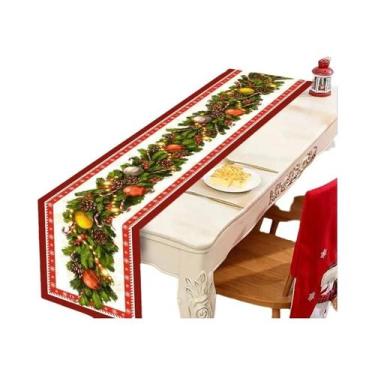 Imagem de Caminho De Mesa Xadrez Buffalo Feliz Natal 2025 Decorações De Mesa De 