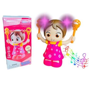 Imagem de Boneca Fofinha Rosa Pula Pula Divertida Luzes Sons - BBLK