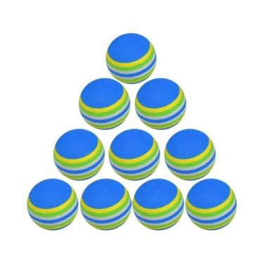 Imagem de Bolas De Prática De Golfe Em EVA De 42mm Em 6 Cores, 10 Peças, Auxílio