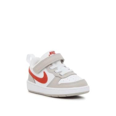 Imagem de Nike Tênis masculino Court Borough Low Essential+ (infantil), Branco/Fator de ferrugem/partícula da lua, 19
