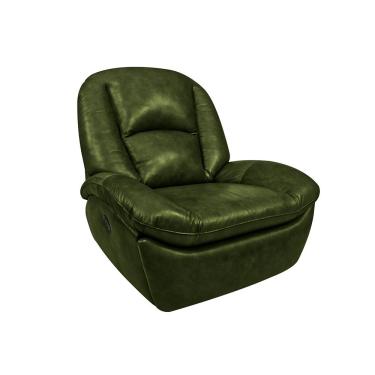 Imagem de Poltrona do Papai Sala de Cinema Carrie Reclinável Retrátil Manual Glider Giratória Couro Verde Manchado G40 - Gran Belo