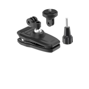 Imagem de FlySimple Suporte magnético para mochila para acessórios Insta 360 X5, clipe adaptador giratório de 360° compatível com câmeras DJI OSMO 360/Action 5 Pro/4/3/Insta 360 X4 ONE R RS X2 X3 GO2 GO3 Ace