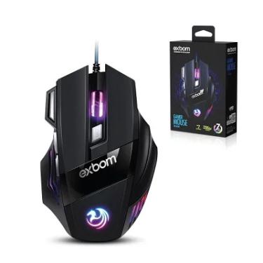 Imagem de Mouse Gamer  Exbom Ms-g270,USB, 3200 Dpi, RGB, 7 Botões