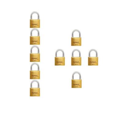 Imagem de Cadeado Papaiz 25mm Caixa Com 10 Cadeados Mesmo Segredo