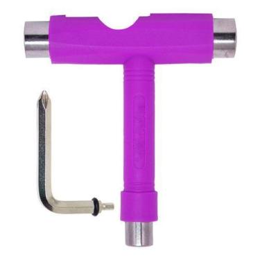 Imagem de Chave Para Montagem Skate Formato T Pink - Mentex-Unissex