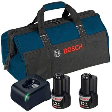 Imagem de Bolsa para Ferramentas Média com 2 Baterias 2,0AH 12V e Carregador Bivolt BOSCH