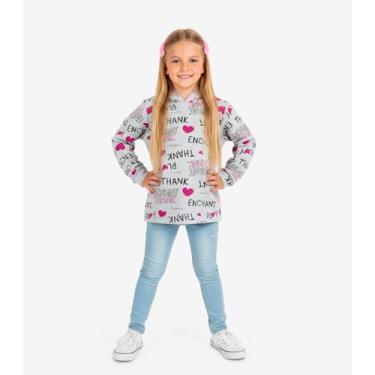 Imagem de Blusão Infantil Menina Com Capuz Select Marrom, 8, Marrom