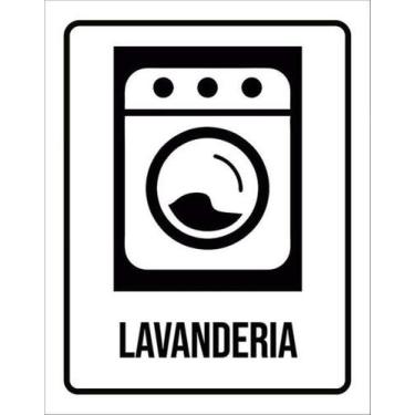 Imagem de Kit 3 Placas Setor Lavanderia 27X35 - Sinalizo
