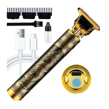 Imagem de Máquina Barbear Acabamento Dragão Cortar Cabelo Recarregável
