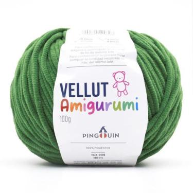Imagem de Fio Vellut Amigurumi 100g - Pingouin, 9955 JARDIM VERDE