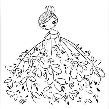 Imagem de Pano de Prato Riscado Estilotex - Coleção 2, BAILARINA