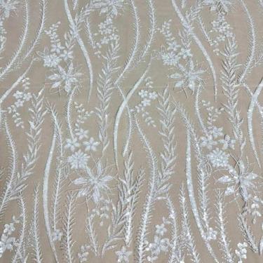 Imagem de Tecido Tule Glitter Paete 100% Poliester - Cores CORES:BRANCO - RIBNIT