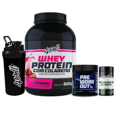 Imagem de Kit Definição Máxima Whey Protein 900g + Picolinato de Cromo + Pré-Tre