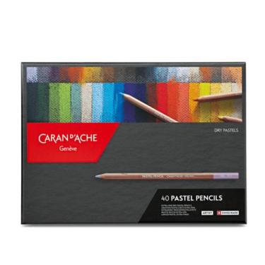 Imagem de Estojo Lápis Pastel Colorido Caran Dache Genève Pastel Pencils 40 Core
