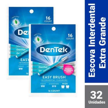 Imagem de Kit Escova Interdental DenTek Easy Brush Extra 32 unidades