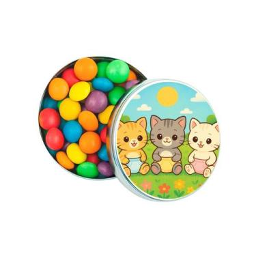 Imagem de Kit 30 Latinhas Lembrancinhas Gatinhos Baby Cor: Prateado - Gil Festa 