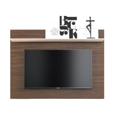 Imagem de Painel Maia para TV de até 47 - Nogueira/Off White - Colibri, Nogueira