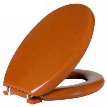 Imagem de Assento Sanitário Tampa De Vaso Oval Plástico Astra Soft,  Caramelo