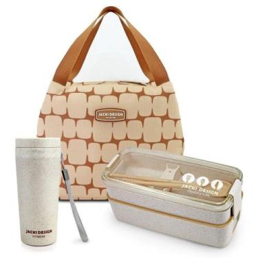 Imagem de Conjunto Bolsa Térmica Com Copo Com Tampa 300ml E Pote Marmita Ecológi