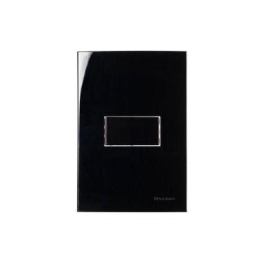 Imagem de Interruptor Simples Margirius Sleek 10a Com Placa 4x2 Preto Ebony Pret