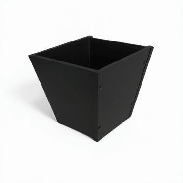 Imagem de Lixeira de Madeira para Escritório Empresa Reforçada Preto - Realme Mv