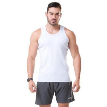 Imagem de Regata Masculina Modelo Americano Fechado Canelada Algodão Seven Line-Masculino