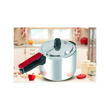 Imagem de Panela de Pressão 4 e 5L Alumínio Polido Cabo Fixo para Fogões Exceto Indução Clock