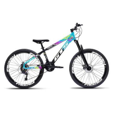 Imagem de Bicicleta GTS Predador Freeride de Grau Aro 26 Freio a Disco 21 Marchas Cambios Shimano-Unissex