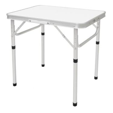 Imagem de Mesa Dobrável Alumínio Maleta 60x45cm Altura Ajustável Camping Praia M