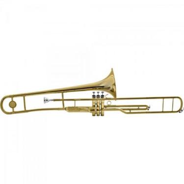 Imagem de Trombone de Pisto Tenor HSL-900L Afinação Bb com Pistões em Cuproníquel Laqueado Dourad...
