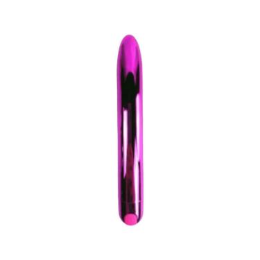 Imagem de Vibrador Personal Recarregável Cromado com 10 Modos de Vibração em ABS 18X3CM Rosa Superfície Lisa Love Toys