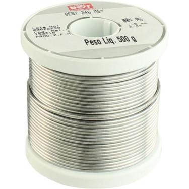 Imagem de Solda em Fio 246-msy15 35x65 para Soldagem Manual de Conexões Eletrônicas com Rigoroso Controle de Qualidade Cinza Best