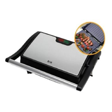 Imagem de Mini Grill Grelha Sanduicheira tostex Inox 750w 220V - BAK, 220V