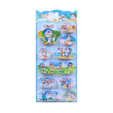 Imagem de Adesivos Puffy Doraemons 3D para bolsas de festa infantis 9x20cm - yiw