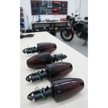 Imagem de Pisca Seta Moto NX4 Falcon 400 Laranja C/ Coxim 4 Unid - Congratulatio