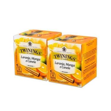 Imagem de Kit Chá Twinings Misto Laranja Manga e Canela 20g - 2 unidades