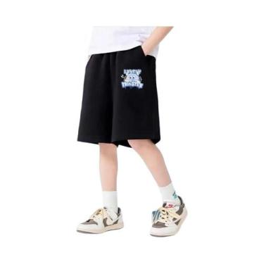 Imagem de Shorts De Algodão Para Meninos Com Estampa De Astronauta, 3-14 Anos, C