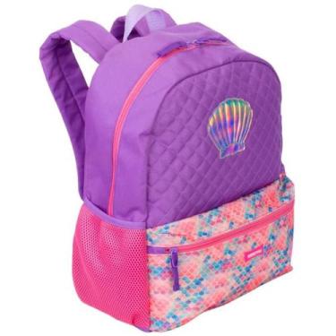 Imagem de Mochila Escolar Grande Infantil Feminina Sestini Sereia Roxa