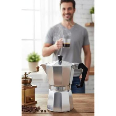 Imagem de Cafeteira Italiana Moka 6 Xícaras Fogão Café Puro - Congratulations St