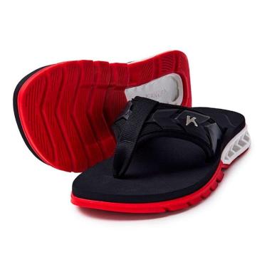 Imagem de Chinelo Kenner Rakka Ultra Full Force - Vermelho e Branco/Preto-Masculino