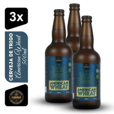 Imagem de Cerveja de Trigo American Wheat Campinas 500ml Kit 3 unidades - Cervej